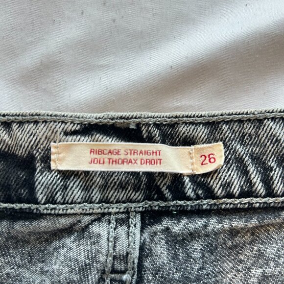 Levi's Ribcage Straight Ankle Jeans - 26 - Moon Landing Grey - Picture 5 of 9